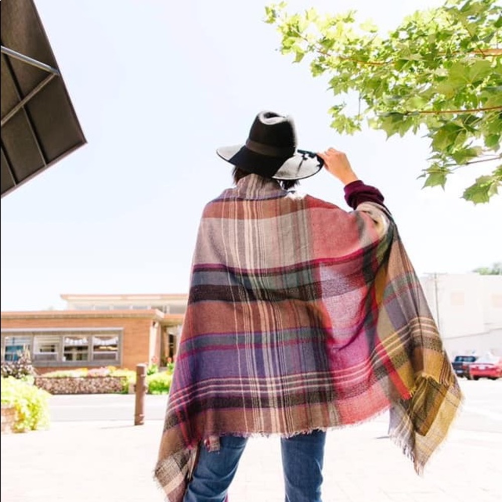 Plaid Poncho